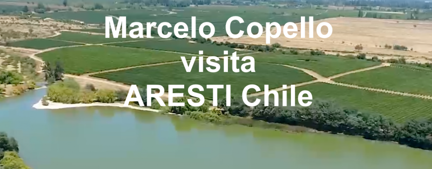 Marcelo Copello visita a vinícola ARESTI no Chile